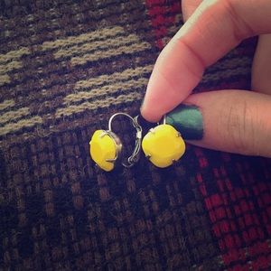 Vibrant yellow Sorrelli’s drop earrings